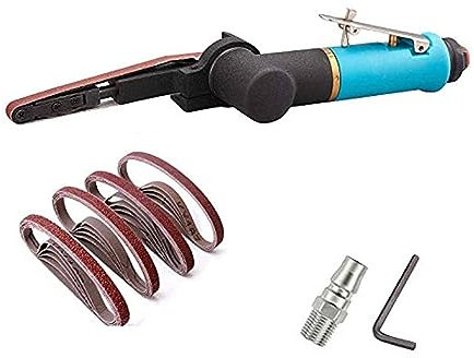 Rettificatrice elettrica per lucidatura Strumenti for smerigliatrice a nastro 3/8 '' Levigatrice a nastro pneumatico Levigatrice pneumatica Kit di lucidatura 10 * 330mm Utensile for rettifica ad angol