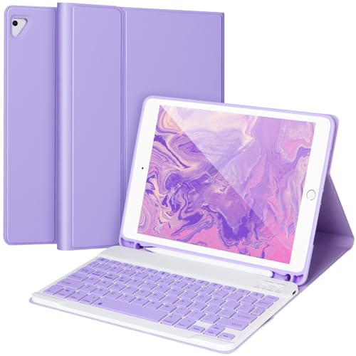 iPad 9.7 Inch Keyboard Case for iPad 6th Generation 2018, iPad 5th Generation 2017, Bluetooth Keyboard for iPad Air 2/1, Pro 9.7 inch, iPad 6th Generation Keyboard Case