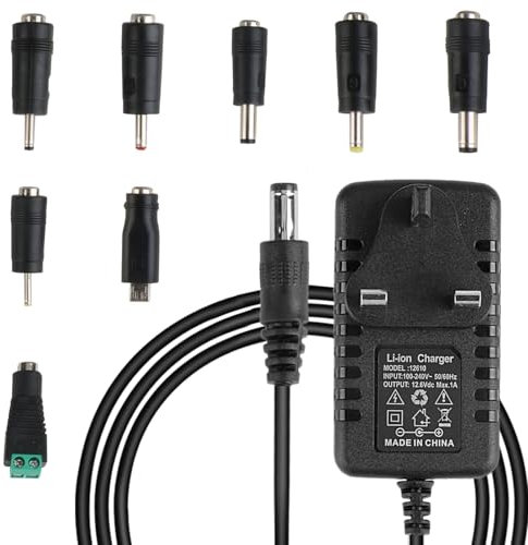 12V 1000MA Charger for Kids Electric Car DC 12v Battery Power Supply Charger for Ride on Car Kids' Electric Quad Bikes Motorbike Scooter Ride-Ons Toys Led Strip Lights Audio Video Etc 12V Device