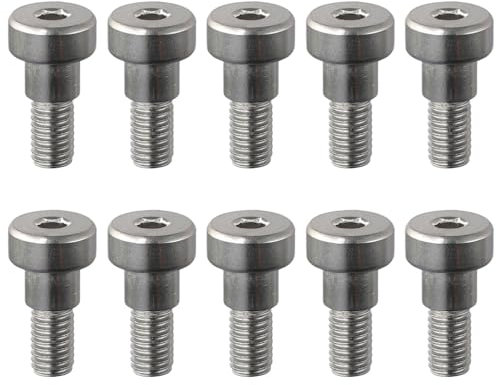 Shoulder Screw 10Pcs Silver 304 Stainless Steel Hex Socket Screws Shoulder Bolt Screw