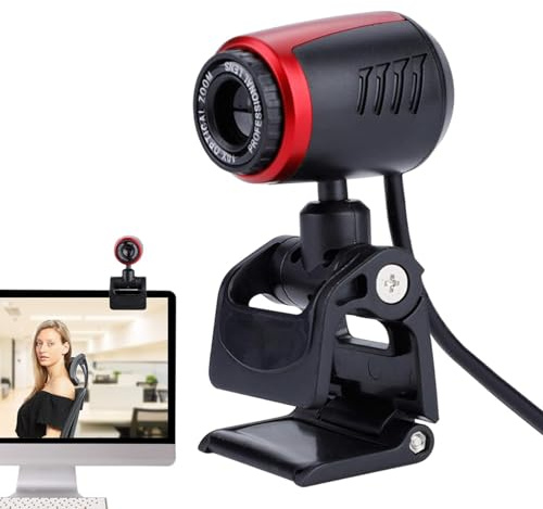 Webcam pour PC, caméra d'ordinateur,Caméra webcam d'ordinateur HD | Caméra Web en Streaming, caméra USB de bureau à Correction automatique de la lumière Plug and Play pour les conférences et le Stream