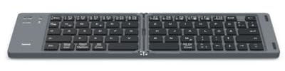 Hama Vikbart Bluetooth-tangentbord – Ultratunt trådlöst tangentbord vikbart, tyst mini för surfplatta/iPad/mobiltelefon/iPhone, resa på resan, batteri, 10 m räckvidd, QWERTZ – svart