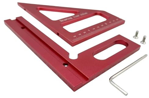 Precision 3D Multi Angle Layout Measuring Tool for Engineer Carpenter 45 and 90 Degree Aluminum Miter Triangle Ruler