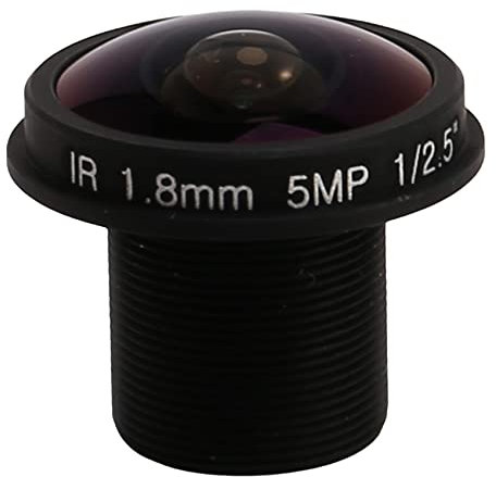 Losueeun Objectif CCTV HD Fisheye 5 MP 1,8 mm M12 x 0,5 1/2,5 F2.0 180 degrés pour caméra de surveillance vidéo objectifs CCTV