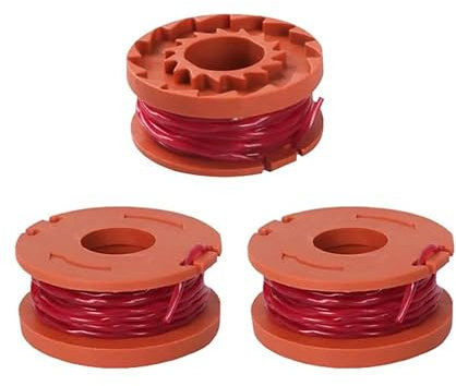 3Pcs Replacement Strimmer Line Compatible with Worx, WA0010 Strimmer Wire Lawn Mower Strimmer Spool Grass Trimmer Spool Replacement Trimmer Spool Lawn Mower Line