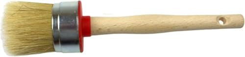 EFO Rundpinsel Ø 50 mm | Ringpinsel mit ergonomischem Holzgriff und langlebigen Borsten | Pinsel für Möbel, Türen, Zäune - präzises Arbeiten, gleichmäßigen Farbauftrag | Malerpinsel