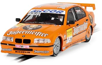 Scalextric C4624 BMW E36 320i - STW 1996 - Jägermeister, Orange/Abendrot im Zickzackmuster (Sunset Chevron)