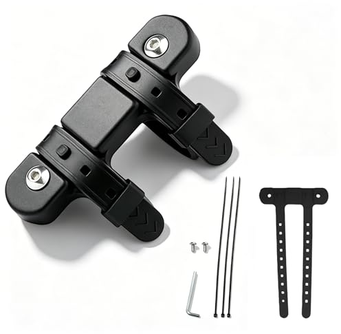 Silicone Bike Bottle Cage Mounting Base Universal Bicycle Water Bottle Holder Strap | Lightweight Durable Drink Cage Adapter for Mountain Road & Commuter Bikes | Easy Install Anti-Slip Grip (Black)