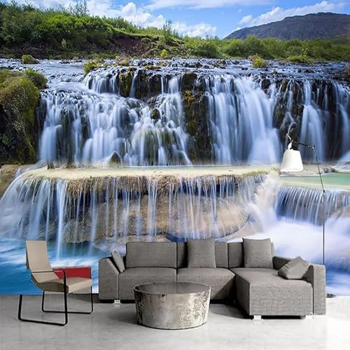 Fotomurales Decorativos Pared Paisaje Natural 150x105 cm Papel Pintado Tejido No Tejido Arroyo Fotomural 3D Mural Paredes Papel Tapiz Decoración Salón o Dormitorio a-7369