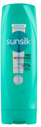 Sunsilk, Balsamo Onde Meravigliose, Balsamo per capelli Mossi, Idratante e Anticrespo, Formula arricchita con 5% Nutri-Define Complex con Olio di Macadamia, Arginina e Elastina, 200ml