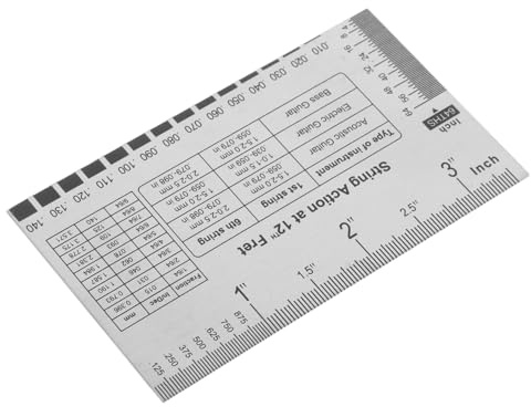 ULDIGI Medidor De Radio Regla De Traste Para Guitarra Regla De Acción Para Instrumentos De Cuerda Para Guitarra Calibre De Luthier Color Plateado