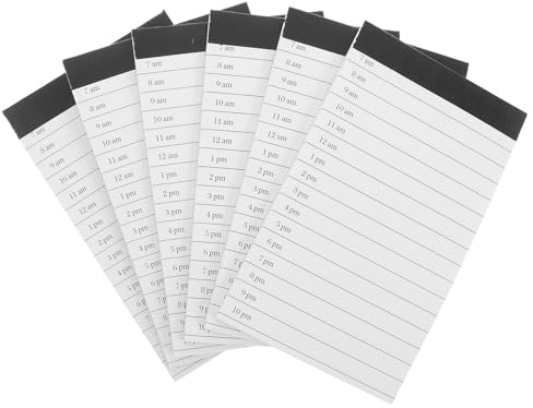 WOONEKY 6 Piezas Cuaderno de Notas con Líneas Unidades Planificador Diario Compacto para Trabajo y Escuela Cuaderno Portátil para Listas y Gestión de Tareas