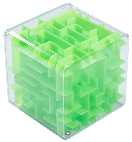 Vitkub – pedagogisk | tänkspel – 3D brain teaser-pussel för barn – effektiv träning av hand-öga-koordination genom kulspel robust kvalitet design konst tillbehör säker 2026