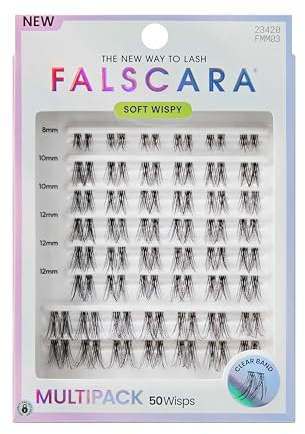 KISS FALSCARA Lot de 50 extensions de cils artificiels Soft Wispy