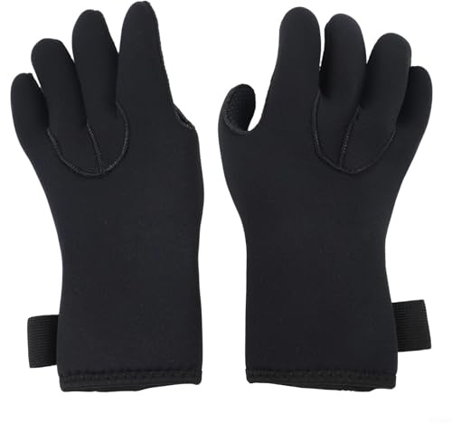 Guantes térmicos de neopreno de 5 mm para hombre, diseñados para protección contra el agua fría en buceo, esnórquel, surf, natación, vela, barco (L)