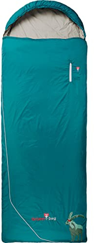 Grüezi-Bag Biopod Wolle Goas Comfort, Dark Petrol, 1 Person, Sommer, 6 bis 15 Grad Celsius, Unisex, Gelegentliche Nutzer und Freizeitcamper