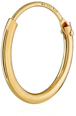 NKlaus 585er 14 Karat echt GOLD Einzel HERREN Creole Ohrring Ohrschmuck Ohrhänger 13mm 1751