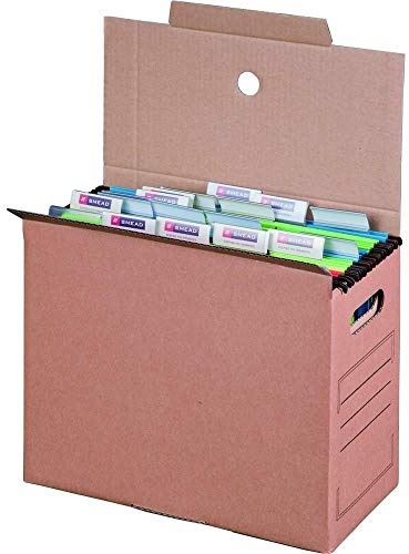 Archiv-Transportbox für Hängemappen Karton für Hängemappen 10 Stück
