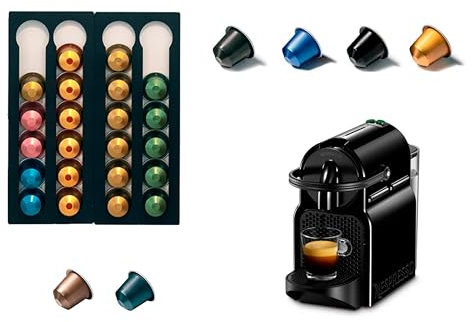 COVERBAGBCN - Set von 2 Kaffeekapselhaltern für 24 Kapseln | Kompatibel mit Nespresso | Kapselständer aus Methacrylat | Vielseitige Installation für die Lagerung von Kaffeekapseln (Matt Schwarz)