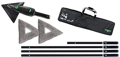UNGER Fensterreiniger Stingray Set 450 OS (für glatte Oberflächen + Fenster, inkl. Handgerät, Stangen, Reinigungspads, Tasche) SRKOH