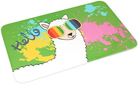 infinite by GEDA LABELS (INFKH) 13018 Lama Kids - Tabla de desayuno para pan, melamina, color verde