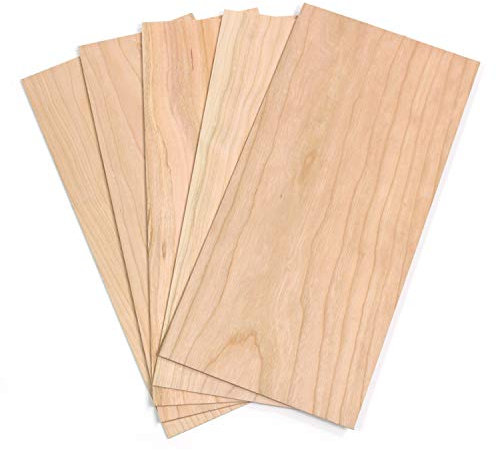 wodewa Holz Furnier Set 4mm Starkfurnier Kirsche 60x14cm 10er Set Sägefurnier Bastelholz Platten Echtholz Holzfurnier zum Basteln Holzplatte Bastelset Modellbau DIY