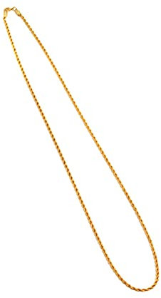 Epinki Collana Ragazzo 75 CM, Catena di Corda 6MM Oro Gioielli di Moda in Placcato Oro per Uomo