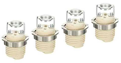 PATIKIL 4Pack G9 Licht Basis Steckdose Kit Keramik Lampensockel Weiß | mit Hilfswerkzeug