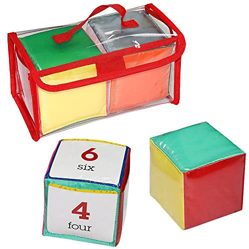zalati Cubes - Set di 2 dadi vuoti in schiuma trasparente, per fai da te, con custodia per l'apprendimento del gioco, 11,9 cm