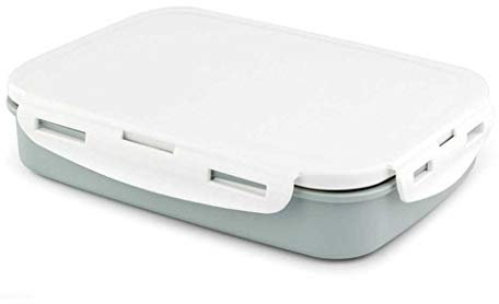 Samnuerly Bento Boxes Fiambrera de Acero Inoxidable A Prueba de Fugas Contenedor de Comida Japonesa Fiambrera térmica Contenedor de Comida para Adultos 4 Rejillas (C)