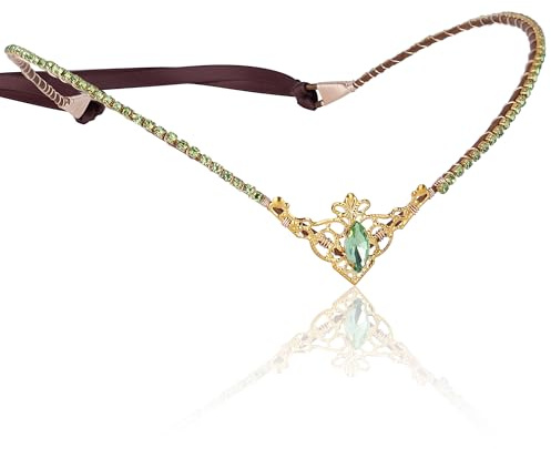 MOSTORY Handgefertigte Göttin Strass Tiara Krone für Damen, Royal Princess Kristall Kopfschmuck für Fair Ball Renaissance Party Karneval