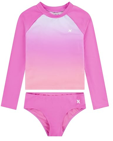 Long Sleeve Rash Guard 2-Piece Swimsuit