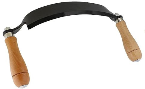 TopHomer 8 Inch Draw Shave Knife, Curved Woodworking Bark Peeler Debarking Hand Tool for Carpenter, Woodworker and Gardener