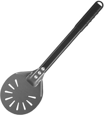 Pizza Turning Peel 6 Inch Round Anodized Aluminum Perforated Pizza Peel Turner With Metal Handle Pizza Paddle Spinner For Outdoor Pizza Oven Accessories