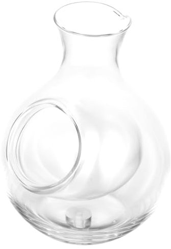 LABRIMP Crystal Glass 300ml Sake Decanter Ice Pocket Japanese Style Liquor Bottle for Wine Tasting