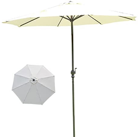 Sonnenschirm Gartenschirm, Sonnenschirm Baldachin, Sonnenschirm im Freien, Regen winddichter Regenschirm, rund, mit 8 stabilen Rippen, für Garten Patio Yard Beach Billard Tisch Sonnenschirm, Sonnensch