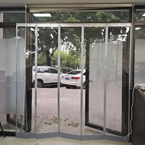Streifenvorhang pvc lamellenvorhang Transparenter Türvorhang Mit Magnetverschluss, Strapazierfähig Kunststoff Streifenvorhänge Für Den Außenbereich Für Hintertür/ Balkonwohnungen/ Garage/ Schiebetür(1