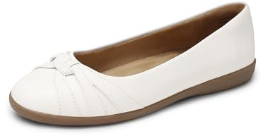 DREAM PAIRS Bailarinas Mujer Clasico Zapatos Planos Comodos con Plantilla Acolchada y Suela Antideslizante,Size 41,Blanco,SDFA2430W