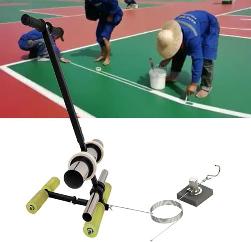 Boden-Klebeband-Applikator, handgeführter Klebebandabroller mit Zeichenkreis-Set, ideal für Sportplatz, Wandmalerei und Bodenmarkierung