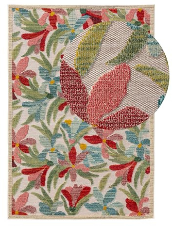 benuta Nest In- & Outdoor Teppich Noelia - Multicolor 160x230 cm - Strapazierfähig & Pflegeleicht - Rechteckig für Balkon, Terrasse, Garten - Küchenteppich & Wohnzimmerteppich - Abstrakt, Geometrisch