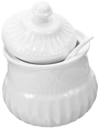 PAMINGONO Contenitore per Zucchero in Ceramica Barattolo per Spezie e Condimenti con Coperchio Forniture da Cucina Pratiche e Facili da Pulire