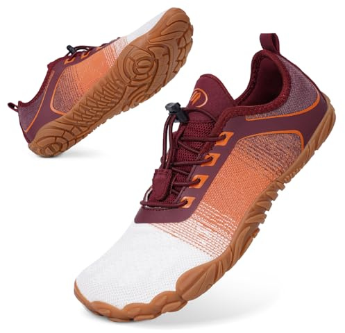 Bigzagger Barfußschuhe Damen Herren Traillaufschuhe mit Breite Zehenbox und Zero-Drop Sohlen Leicht Atmungsaktiv Barfuss Schuhe Komfort rutschfest Zehenschuhe Sportschuhe Fitnessschuhe