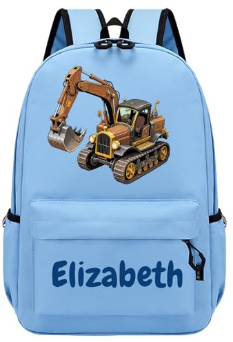 Generisch Blau Personalisierter Kinderrucksack mit Name & Motiv, Unisex | Wasserdichter Schulranzen, Ergonomisch, 10L, für Kindergarten & Schule, für Jungen und Mädchen, 36cm × 26cm