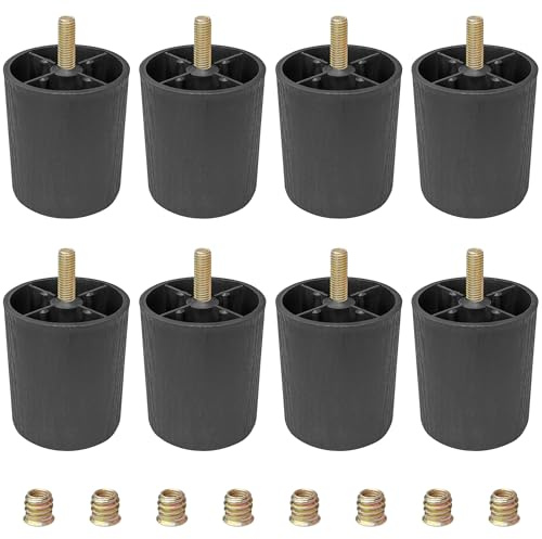 LHUIDDH 8-Pack Plastic Furniture Legs – Durable Sofa Legs for Furniture Support and Stability (70mm)
