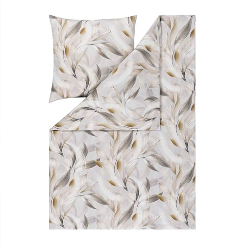 ESTELLA Biancheria da letto in jersey Mako Interlock Nathalie, colore: argento