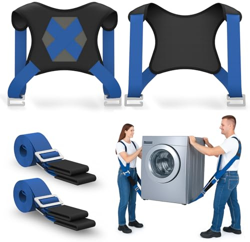 NOCOEX Moving Straps for Heavy Object - 2-Person Lifting and Moving System with Soft Back Pad - Shoulder Lifting Straps for 2 Movers to Easy & Safe Carry Furniture Appliance Mattresse Up to 880lbs