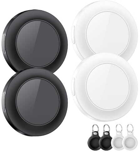 Air Tracker Tag-4 Pack, Localizador GPS, Smart Mini Localizador de Objetos Bluetooth con Apple Search (sólo iOS), IP67 Impermeable, Batería Reemplazable, Llaves/Coche/Mochila/Cartera/Maletas Viaje