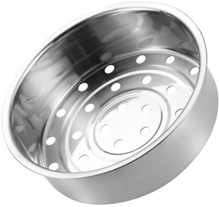 DECORNIJIA Cestello Vapore Inserto Vaporiera Sicuro che Non Danneggia le Mani 22,5 Cm in Acciaio Inossidabile Struttura Compatta e Rotonda per Carne e Patate Dolci