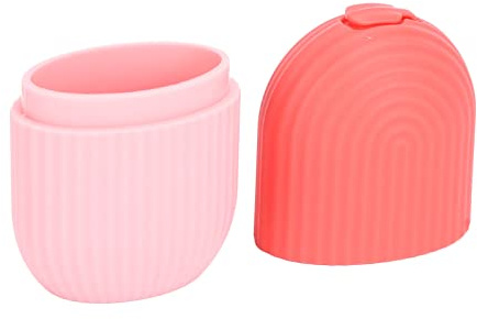 LUCKDANO Molde de Hielo para Hielo Facial, Silicona para Aliviar el Dolor, Moretones, Dolor Muscular, Esguinces con Base Antideslizante, Fácil de Llenar, Diseño de Anidación Congelada, (nuevo rosa)