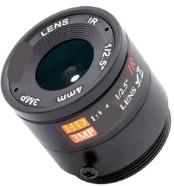 BQHHWTZ C34A0 Industrielles 3MP 4 mm Festes CS-Mount-Objektiv mit 650 IR-Filter für IP-USB-Kameras und Webcam